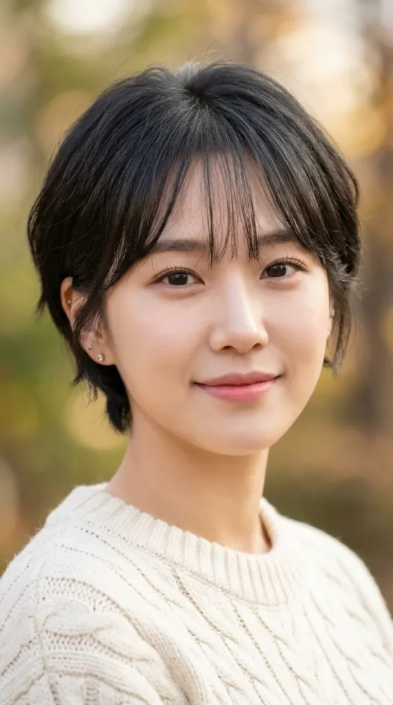 Korean Pixie with See-Through Bangs