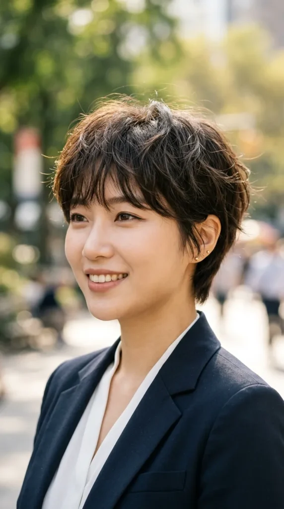 Korean Pixie with Soft Shag Layers