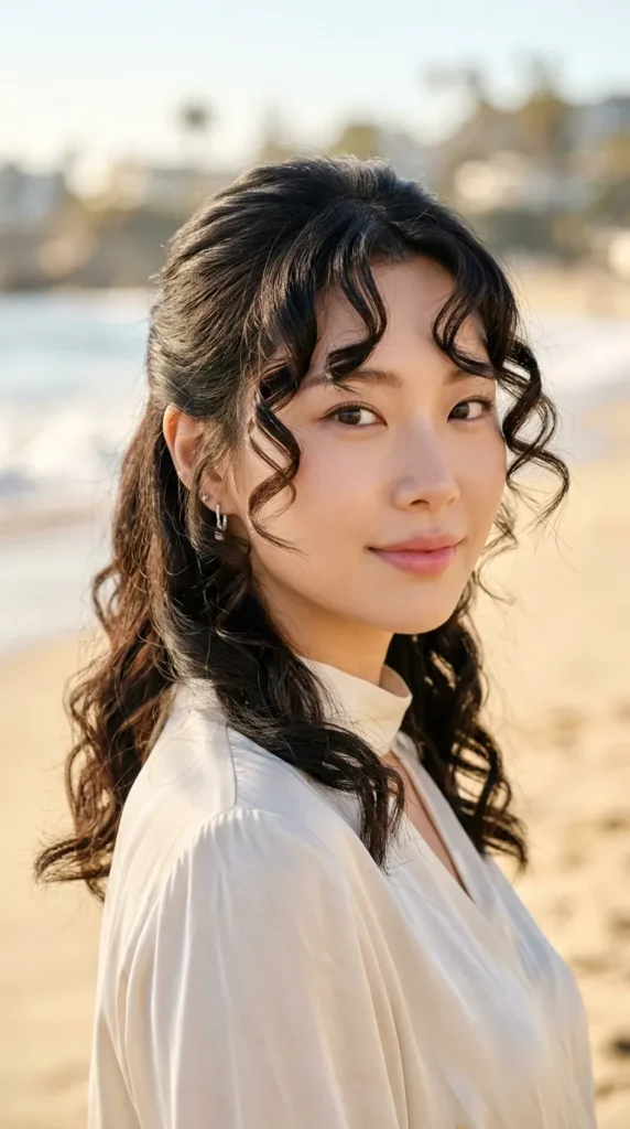 Korean Ribbon Curl Curtain Bangs