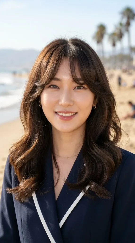 Korean Salon Blowout Curtain Bangs