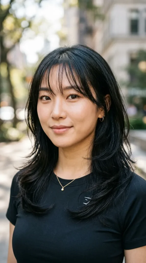 Korean See-Through Bangs with Layers
