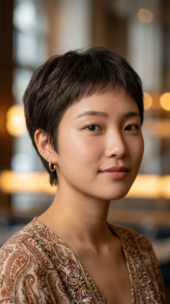 Korean Soft Crop Pixie Haircut