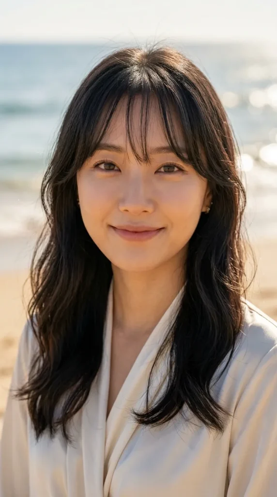 Korean Soft Feminine Curtain Bangs
