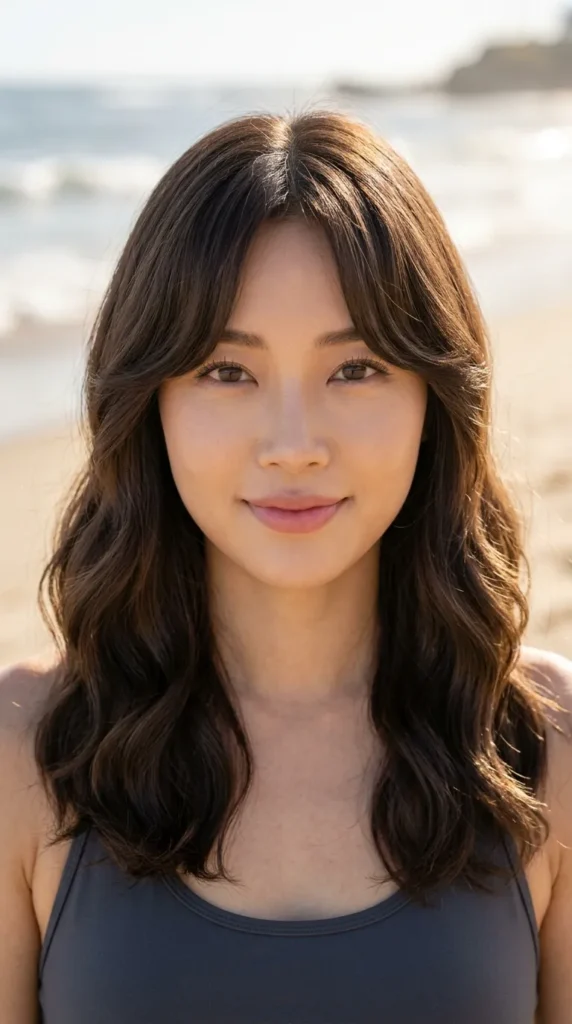 Korean Velvet Wave Curtain Bangs