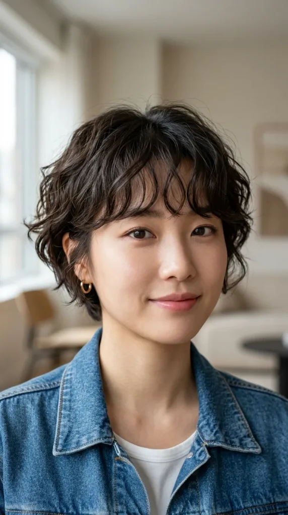 Korean Wavy Pixie Haircut