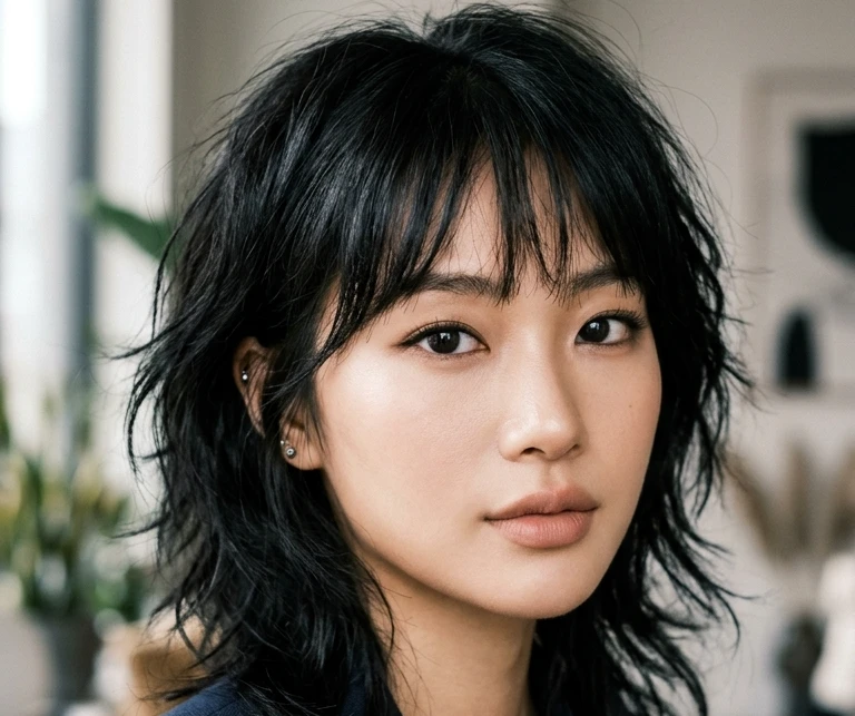 Korean Wolf Cut for Short Hair