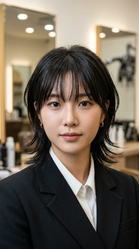 Korean Wolf Cut for Straight Hair