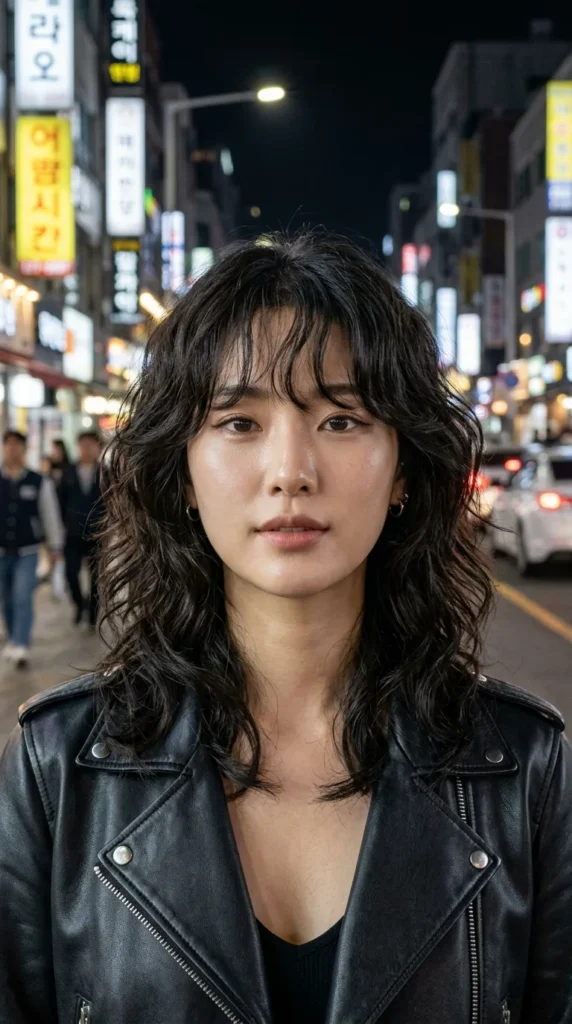 Korean Wolf Cut for Wavy Hair