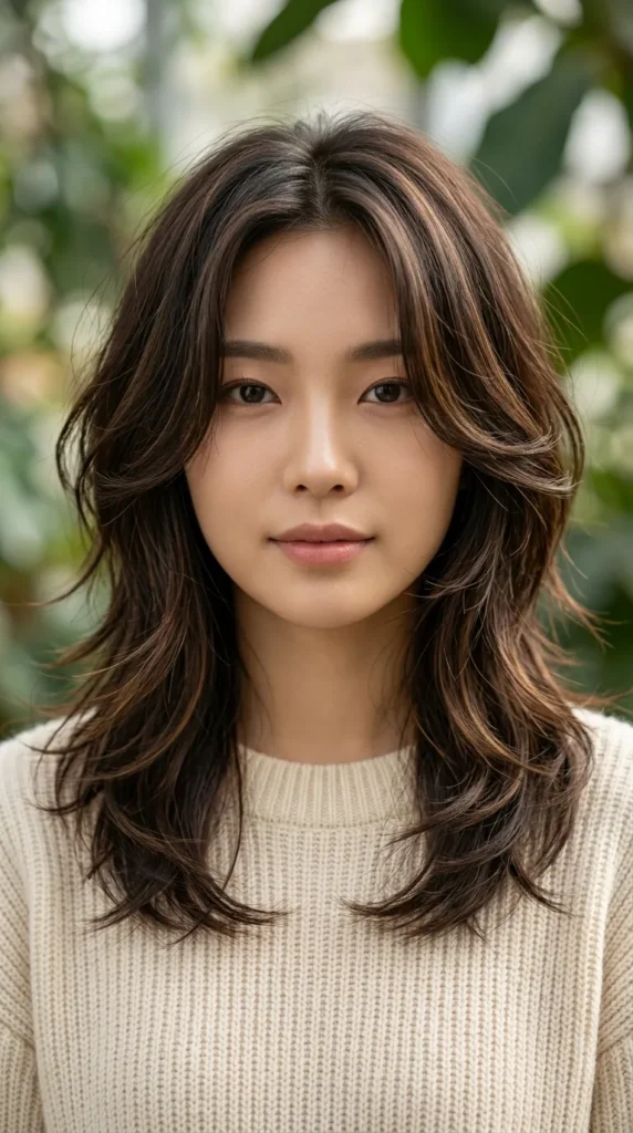 Korean Wolf Cut with Butterfly Layers