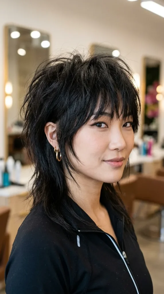 Korean Wolf Cut with Choppy Crown