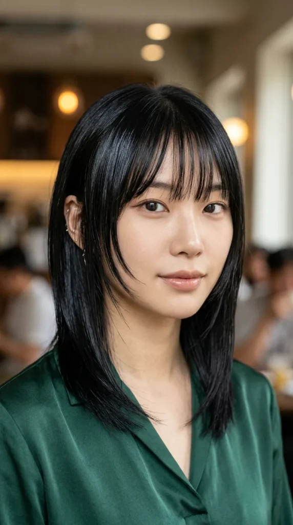 Korean Wolf Cut with Glass Hair Finish