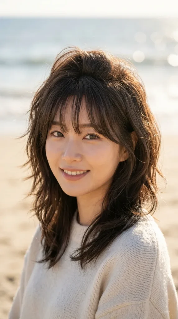 Korean Wolf Cut with Root Volume