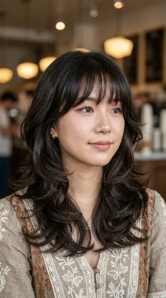 Korean Wolf Cut with Soft Blowout