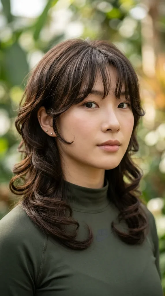 Korean Wolf Cut with Soft C-Curls