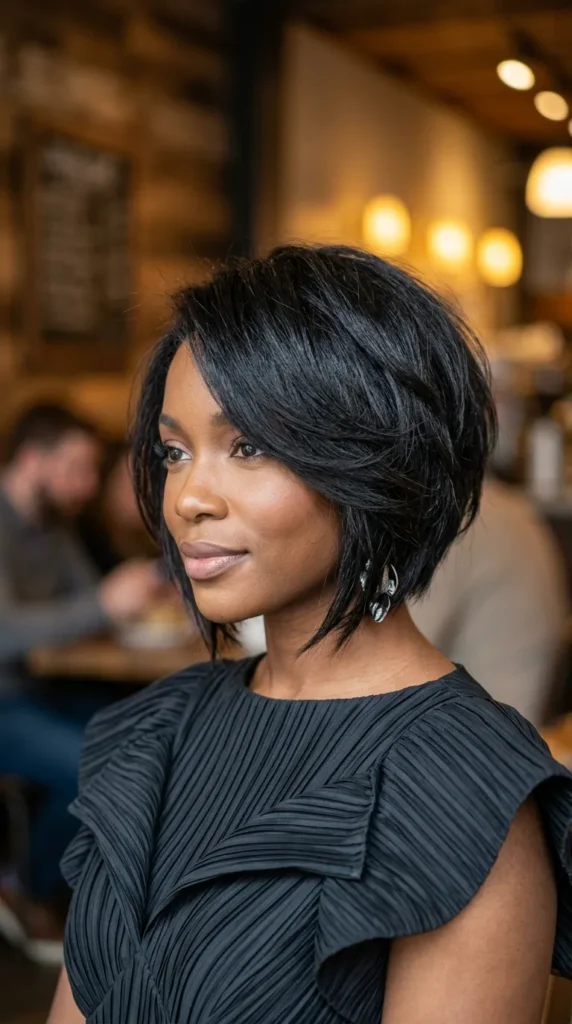 Layered A-Line Bob for Thin Hair