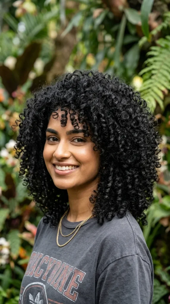 Layered Afro Curls