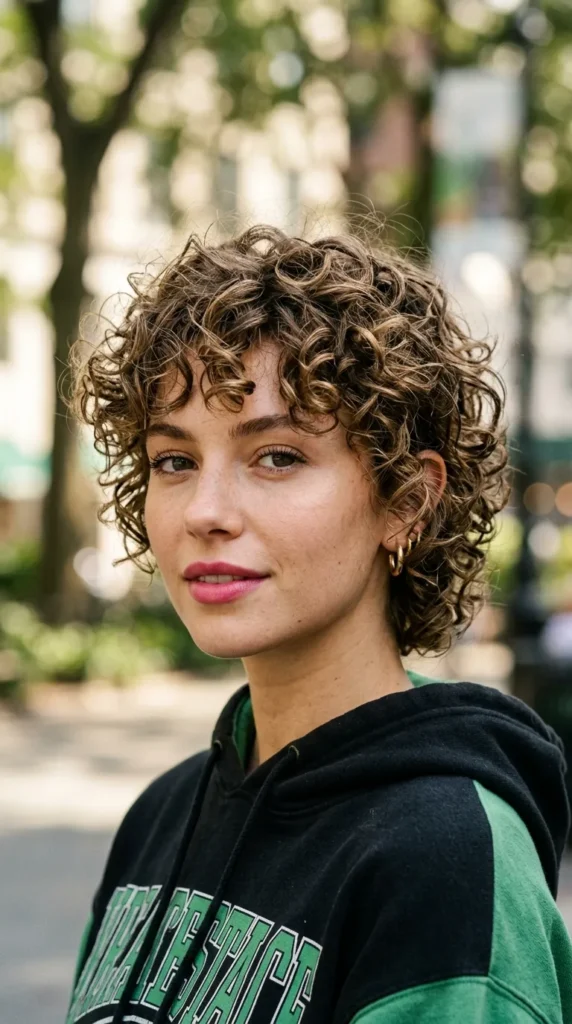 Layered Bixie for Curly Hair