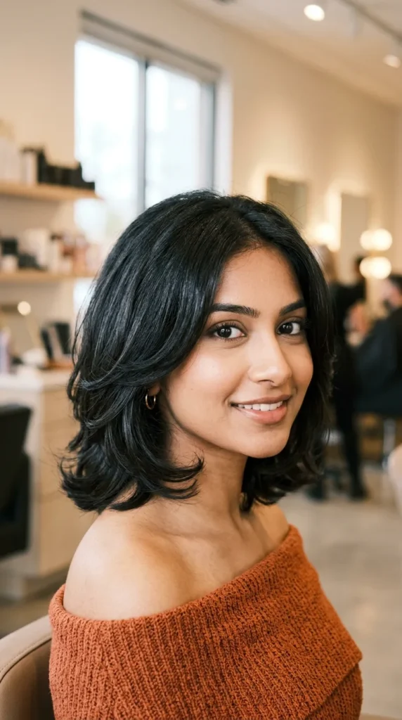 Layered Bob for Oval Face