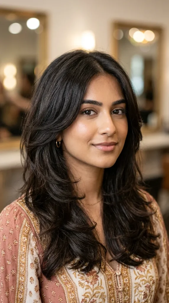Layered Hair for Thick Oval Face