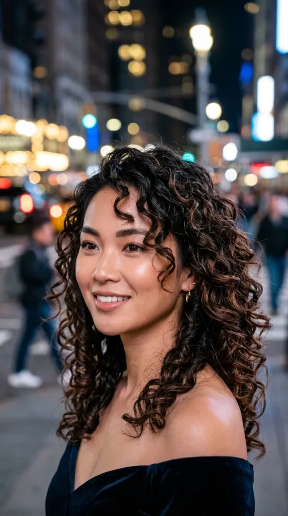 Layered Haircut for Loose Spiral Curls