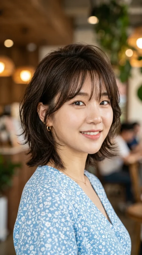 Layered Korean Wolf Bob