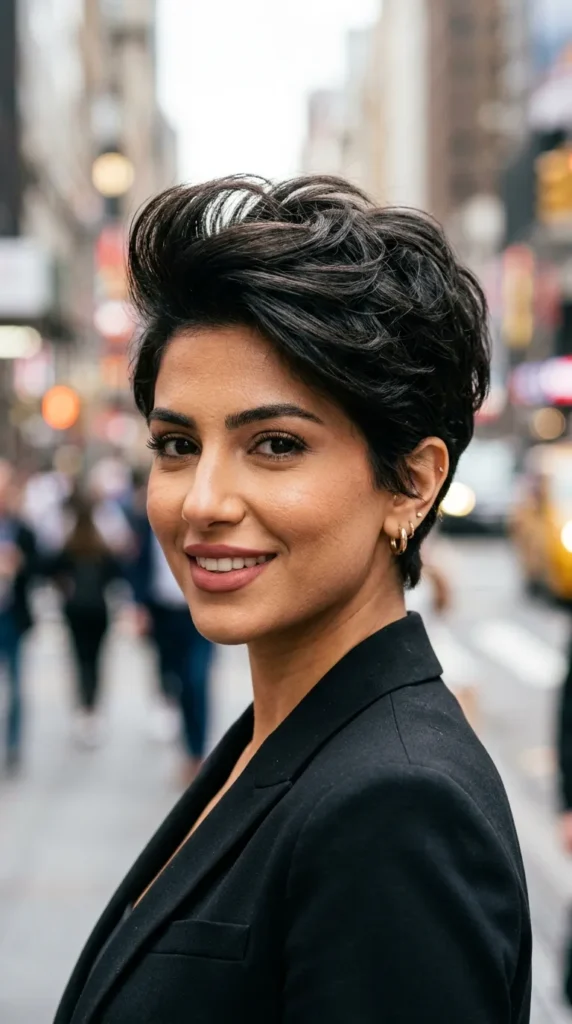 Layered Pixie with Crown Volume
