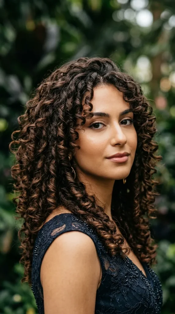 Layered Spiral Curl Haircut