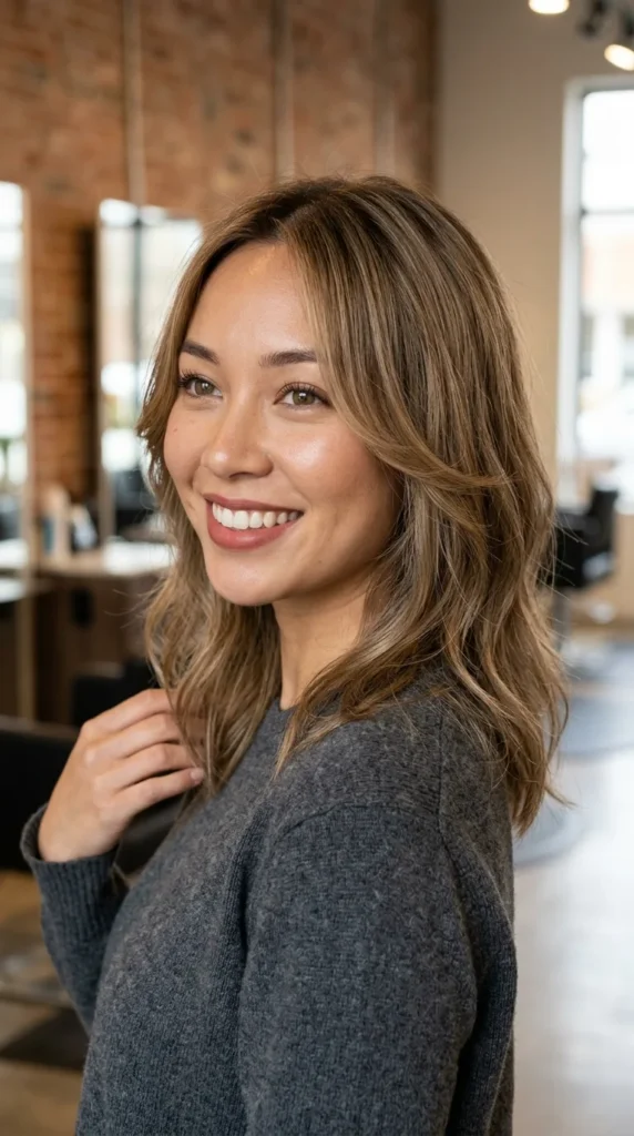 Layered V-Cut for Round Face