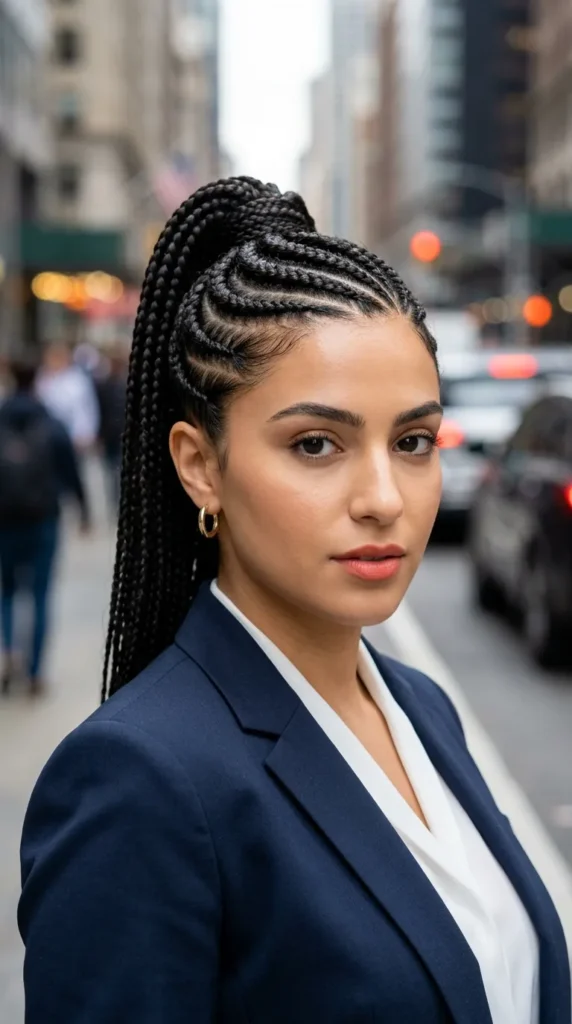Lemonade Braids into Ponytail