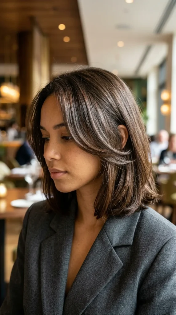 Long Bob for Oval Face Elegance