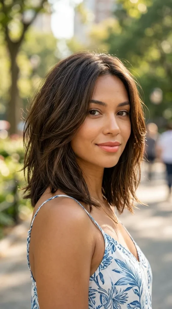 Long Bob for Thin Hair with Internal Layers