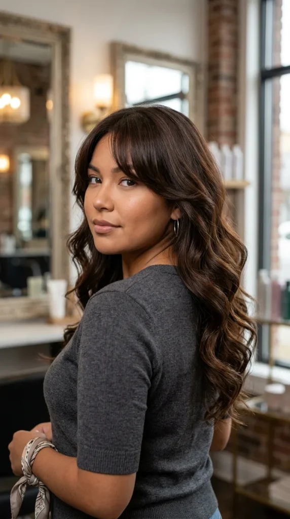 Long Curtain Fringe with Soft Waves
