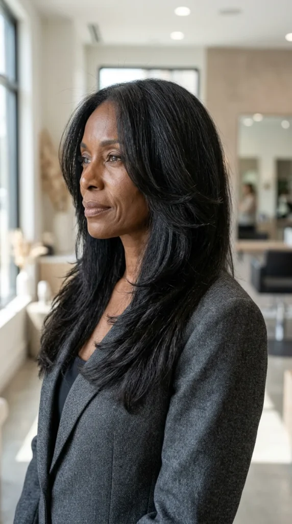 Long Layered Haircut for Thick, Coarse Hair