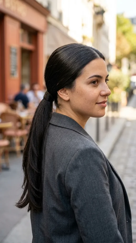 Long Layered Low Ponytail