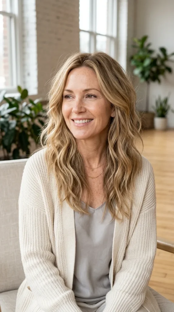 Long Layers with Beach Waves