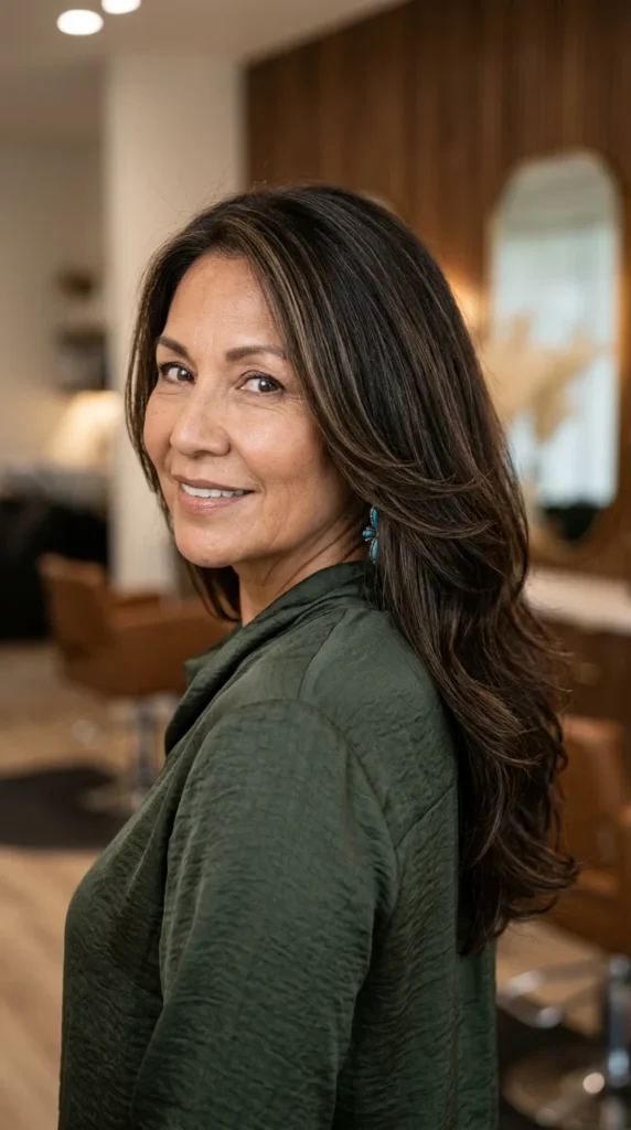 Long Layers with Face-Framing Highlights