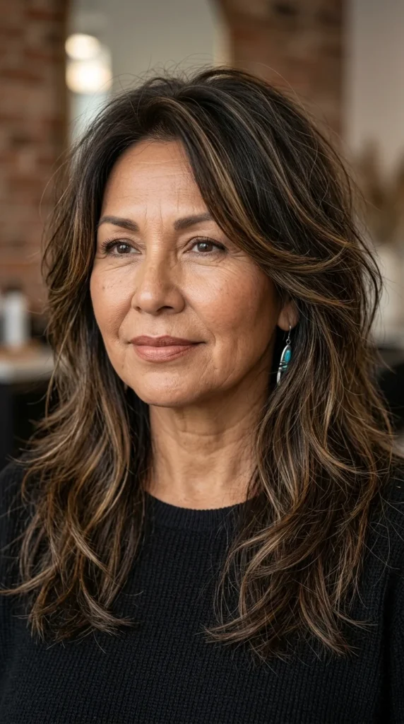 Long Layers with Tousled Finish