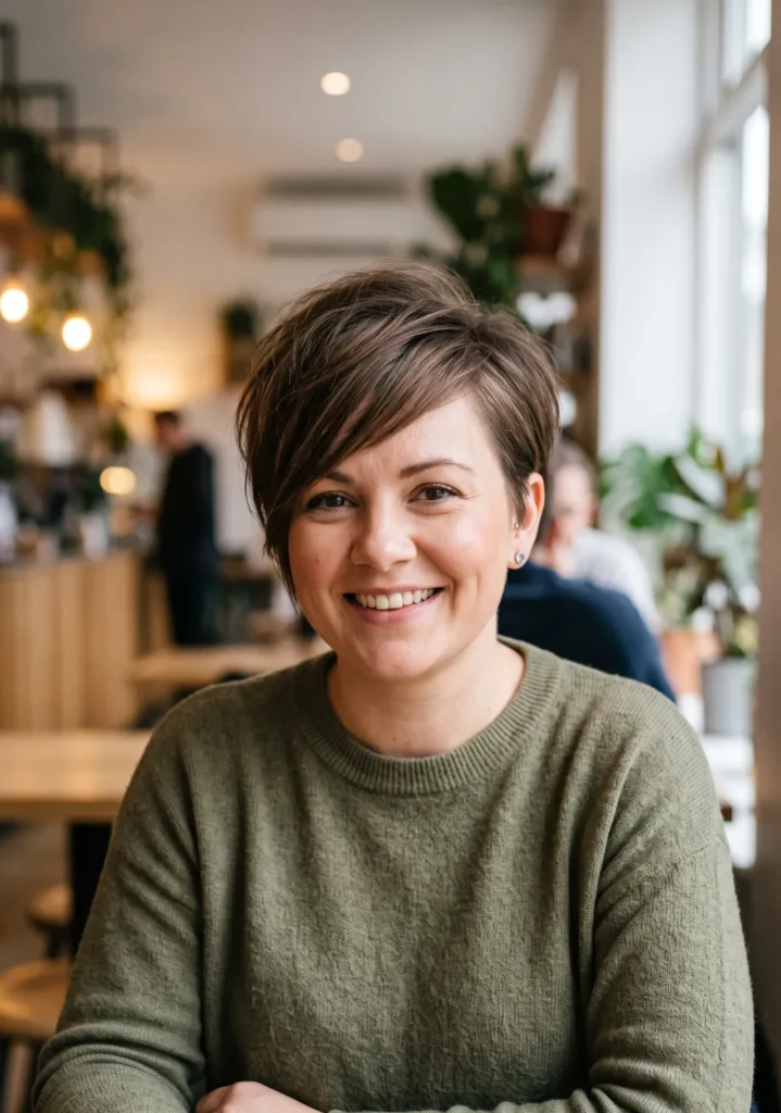 Long Pixie with Side-Swept Bangs