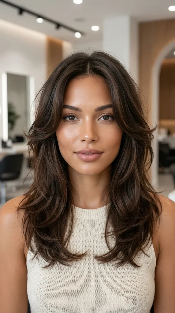 Long U Cut with Face-Framing Layers