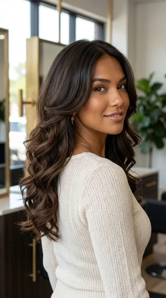 Long V Layers with Soft Curls