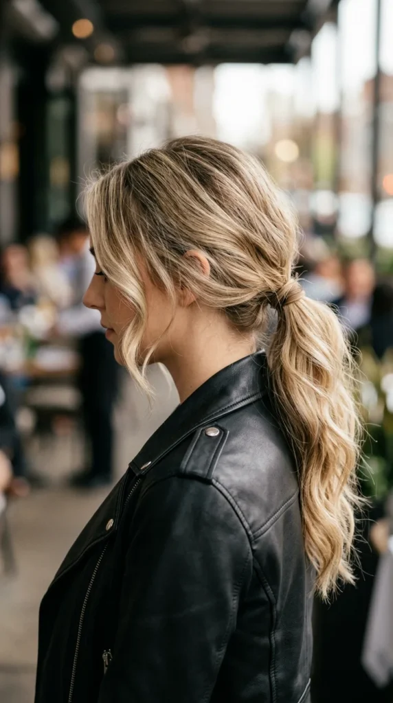 Loose Romantic Low Ponytail