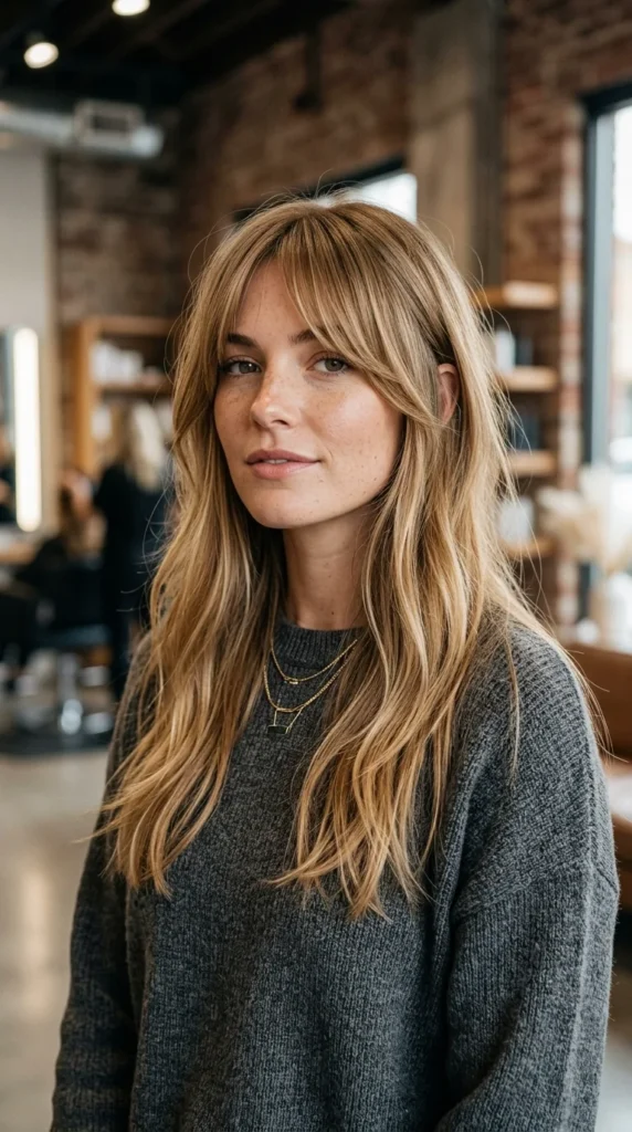 Low-Maintenance Curtain Bangs