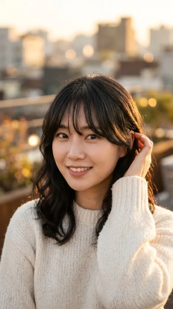 Low-Maintenance Korean Curtain Bangs
