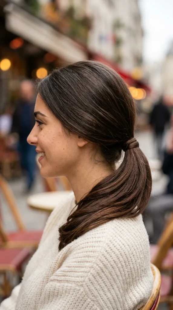Low Ponytail with Invisible Layers