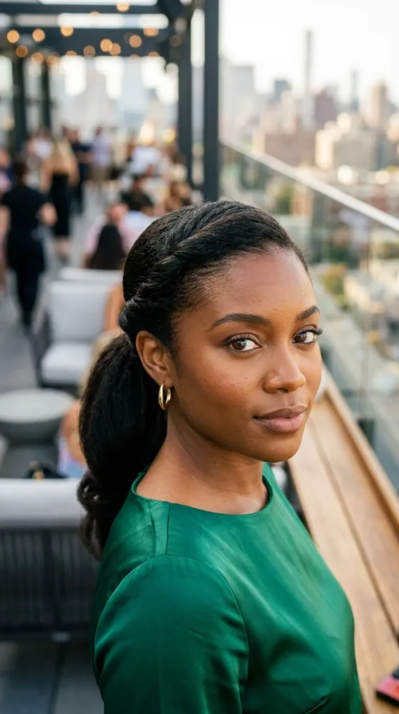 Low Ponytail with Side Twist