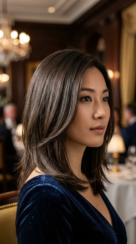 Medium Haircut for Thin Hair with Invisible Layers