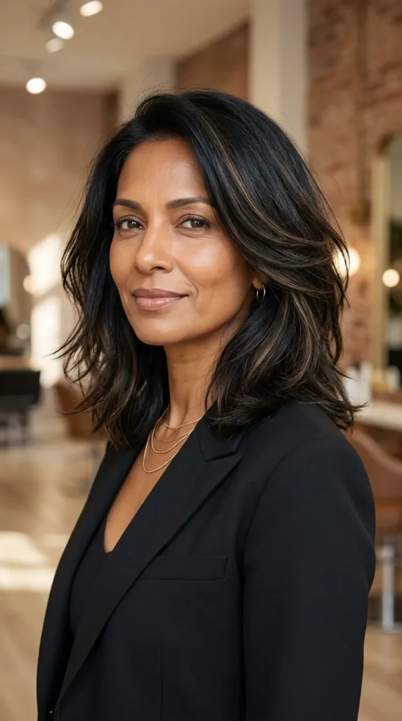 Medium Layers for Thick Hair