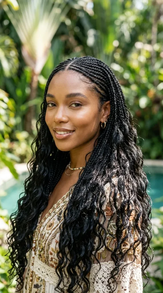 Mermaid Braids with Loose Water Waves