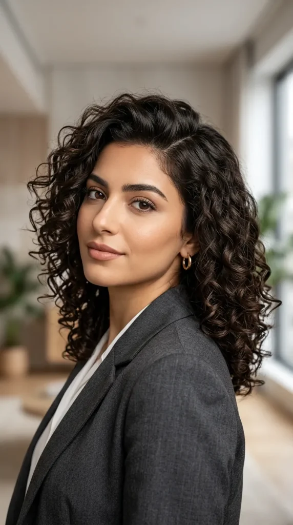 Mid-Length Curly Layers