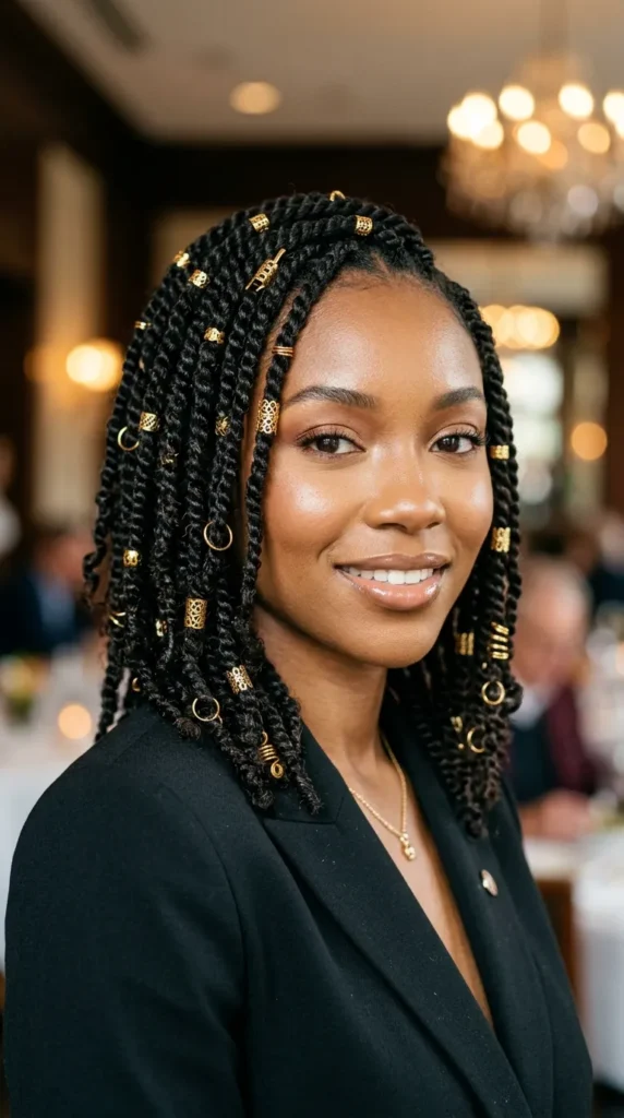 Mini Twists with Gold Hair Accessories